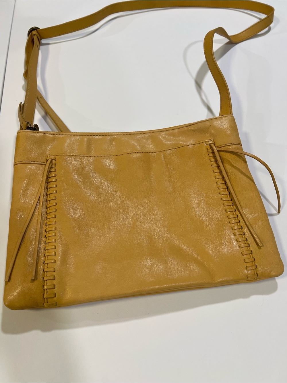 Mustard Leather Crossbody Bag - Lucky Brand